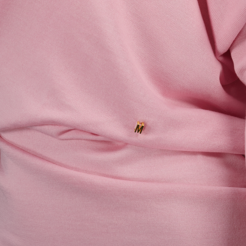 Image of Draped Wool Sweater by Moschino for Women - Season Spring-Summer 2025 - Detail View 5