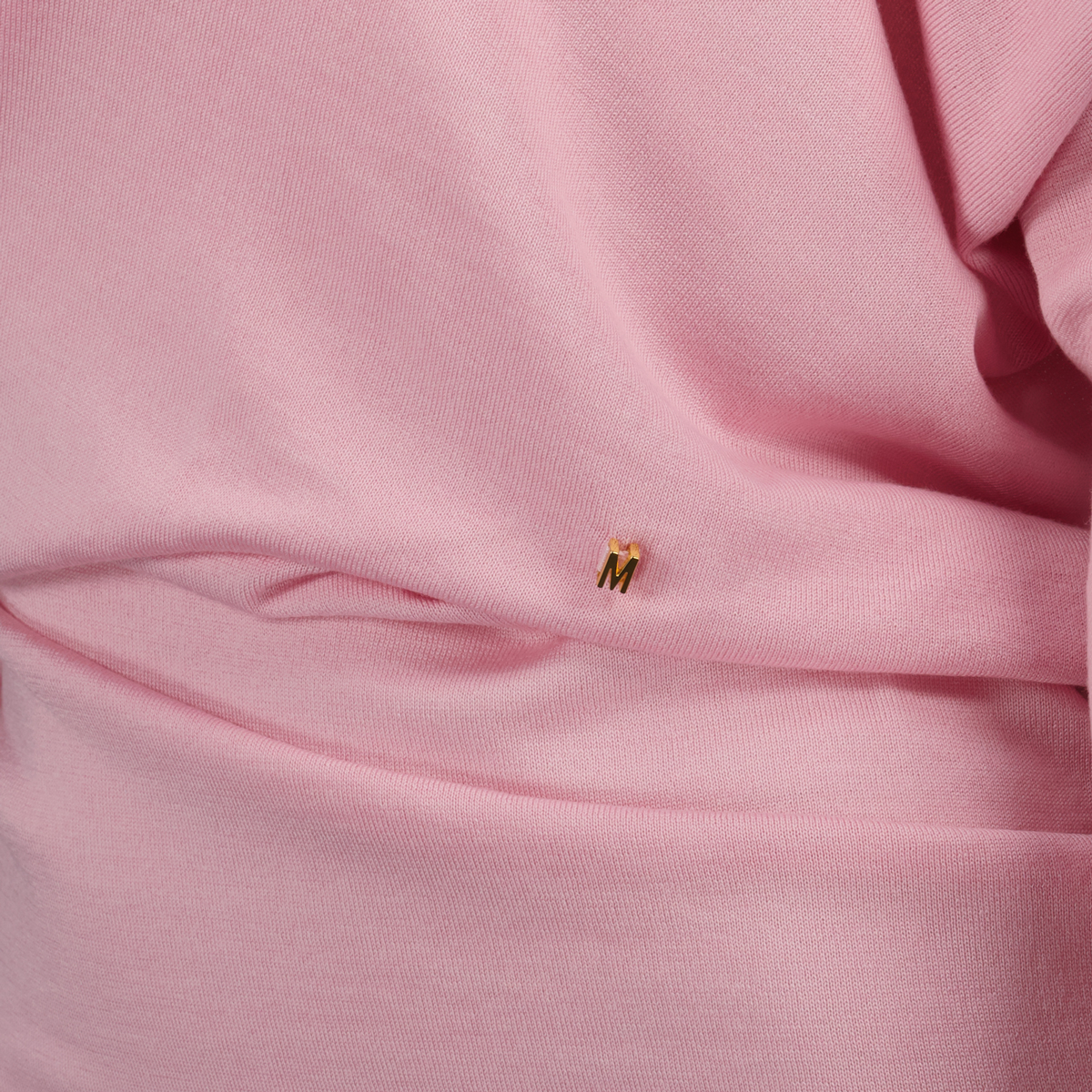 Image of Draped Wool Sweater by Moschino for Women - Season Spring-Summer 2025 - Detail View 5