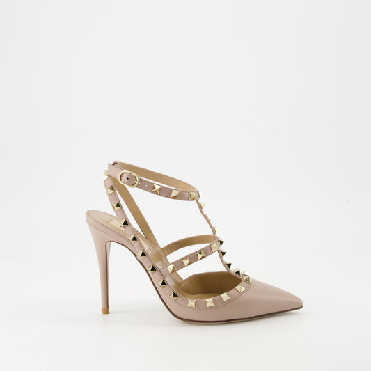 Rockstud pumps, leather pumps, Valentino Garavani shoes, black pumps, luxury footwear