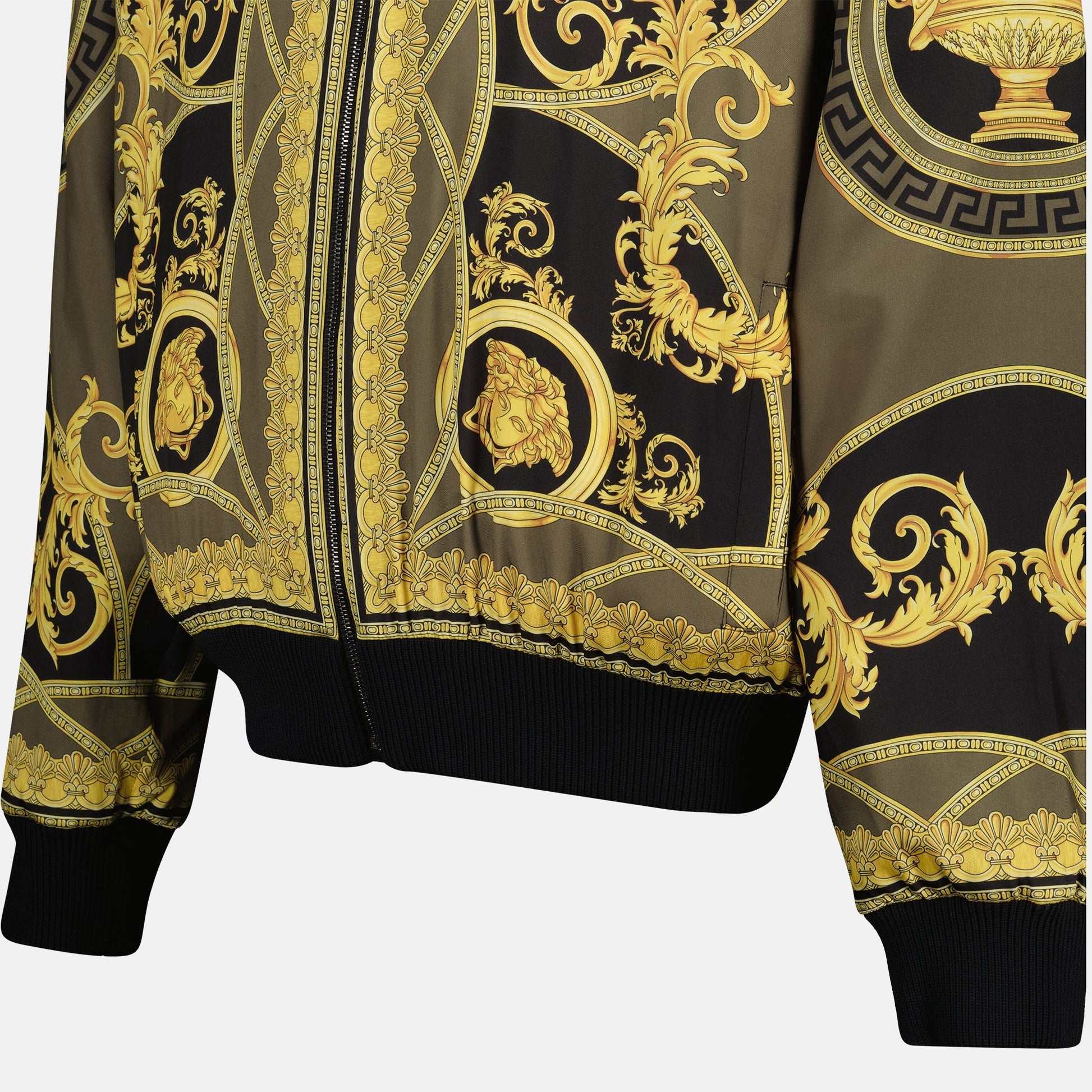 Versace bomber jacket, reversible jacket, Barocco print, luxury fashion, Autumn-Winter 2024