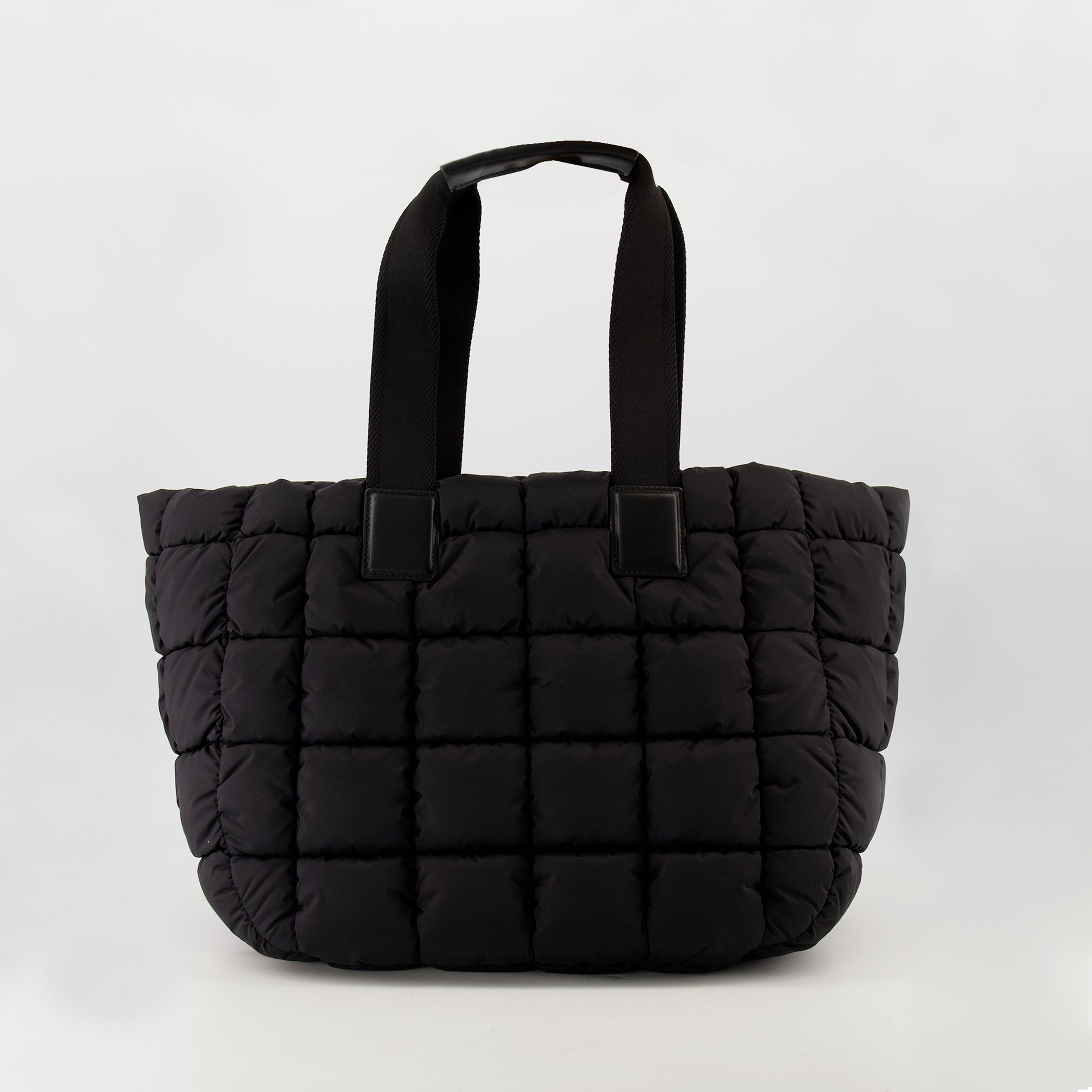 Moncler Cabas Caradoc, black nylon handbag, luxury accessories, waterproof handbag, modern women's bag