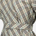 Bild des karierten Baumwollkleides von Burberry für Damen - Saison Frühling-Sommer 2025 - Produktdetailansicht 2