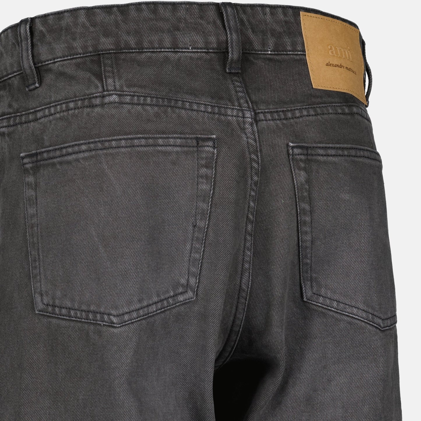 tapered jeans, cotton twill, five-pocket design, AMI Paris, carrot cut