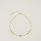 Fendi necklace, O'lock jewelry, golden necklace, brass accessories, crystal necklace