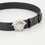 Versace belt, Medusa buckle, leather accessories, adjustable belt, designer belt