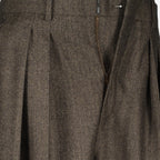 Image of Brown Chevron Trousers by Saint Laurent for Women - Season Autumn-Winter 2025 - Product detail view 3