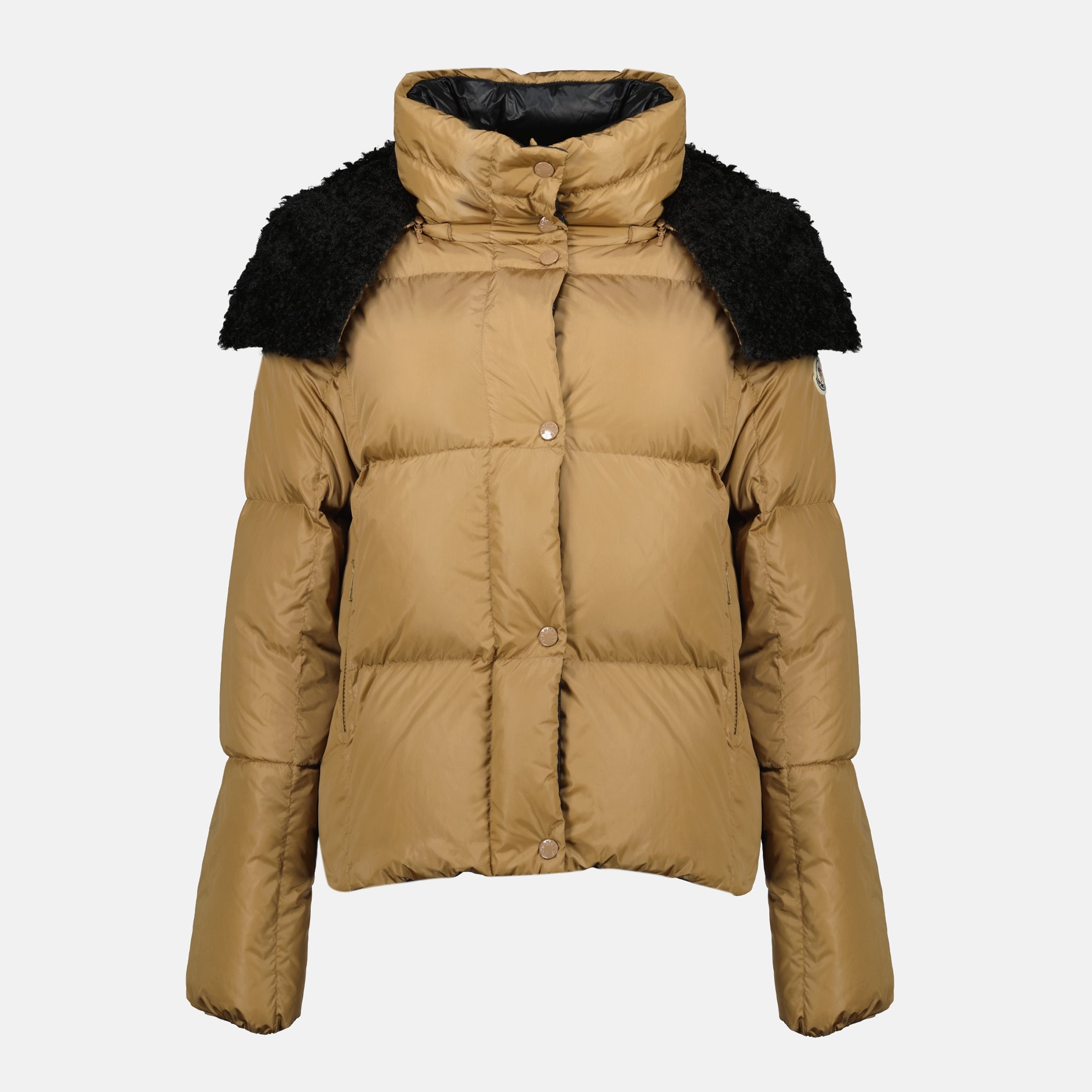 Castelnou jacket, Moncler outerwear, winter jacket, padded coat, camel color jacket
