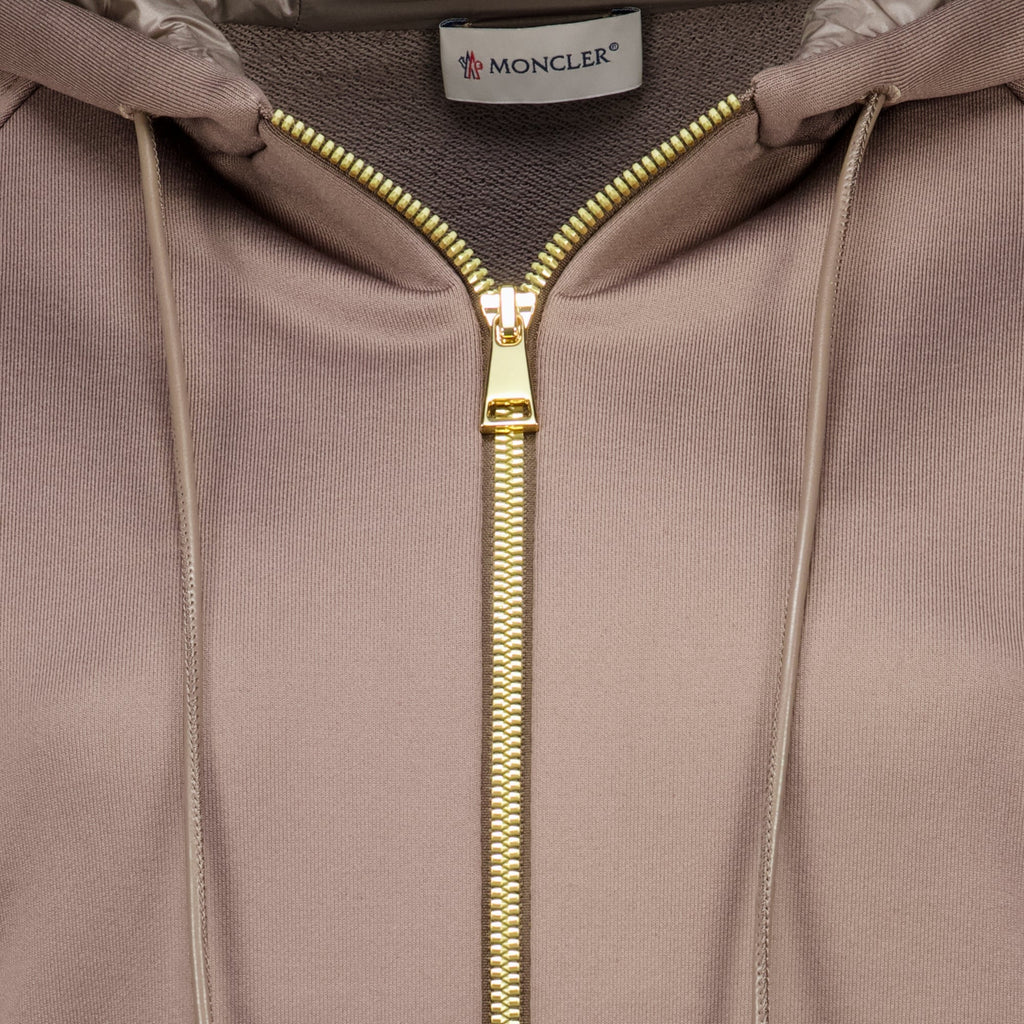Veste zippée en polaire technique marron