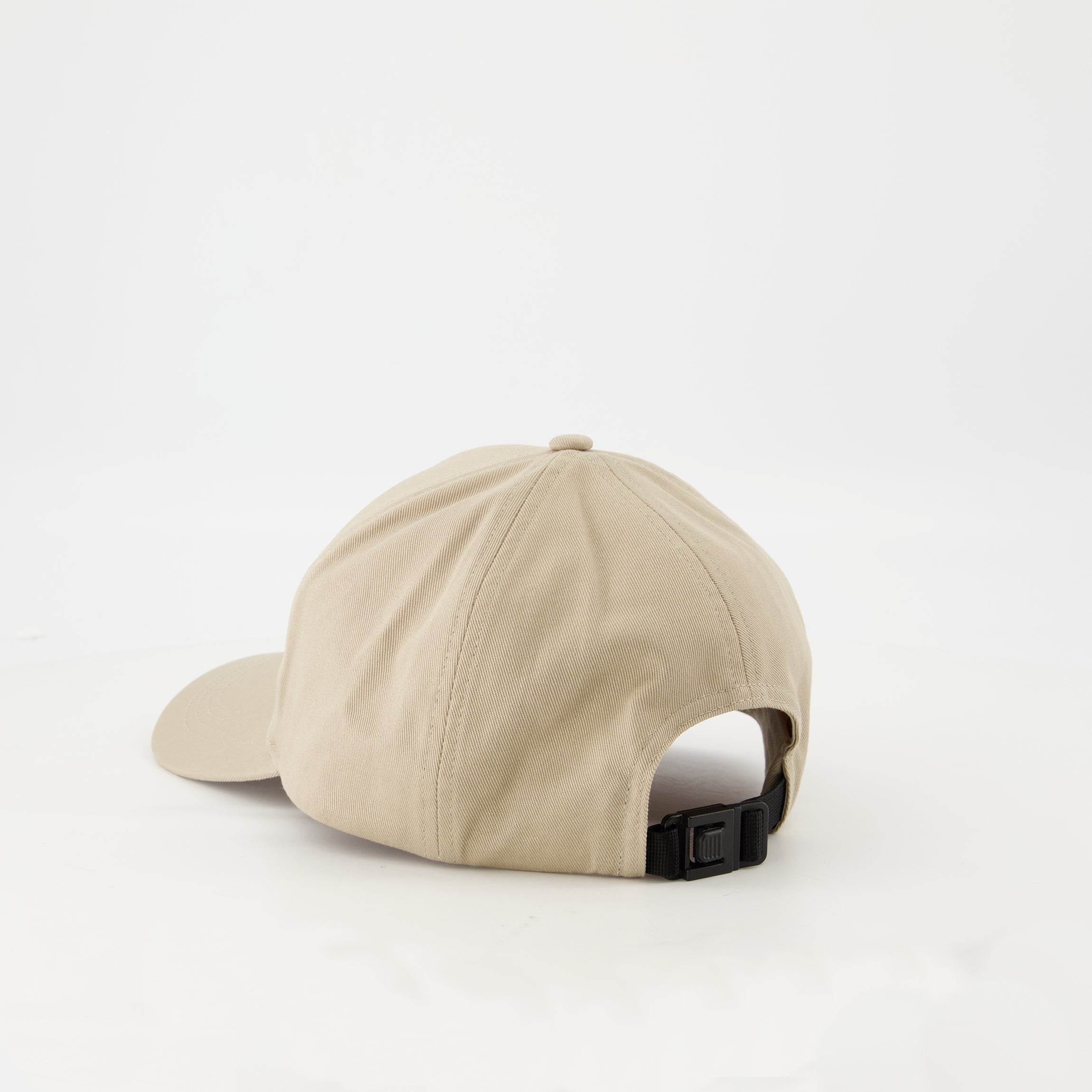 Moncler cap, beige logo cap, black logo accessory, cotton cap, Spring-Summer collection