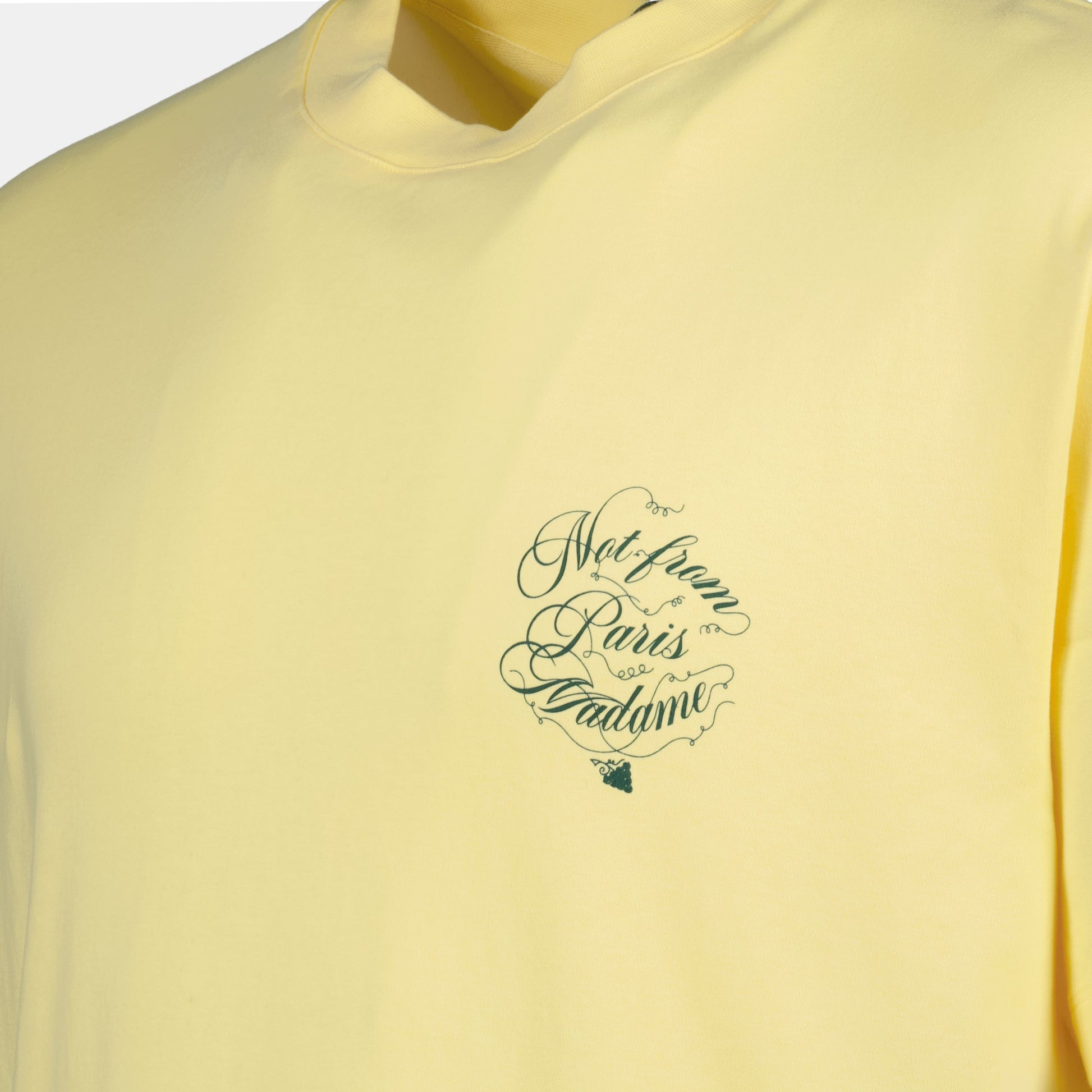 yellow t-shirt, Drole De Monsieur, cotton t-shirt, logo print, Spring-Summer collection