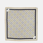 Image of Cavalier Check Silk Scarf by Burberry for Unisex - Season Autumn-Winter 2025 - Back View