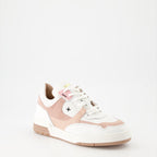 luxury sneakers, New Lab NL12, leather AppleSkin, white and pink sneakers, Spring-Summer 2024