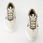 Fendi sneakers, beige sneakers, leather sneakers, FF motif, designer footwear