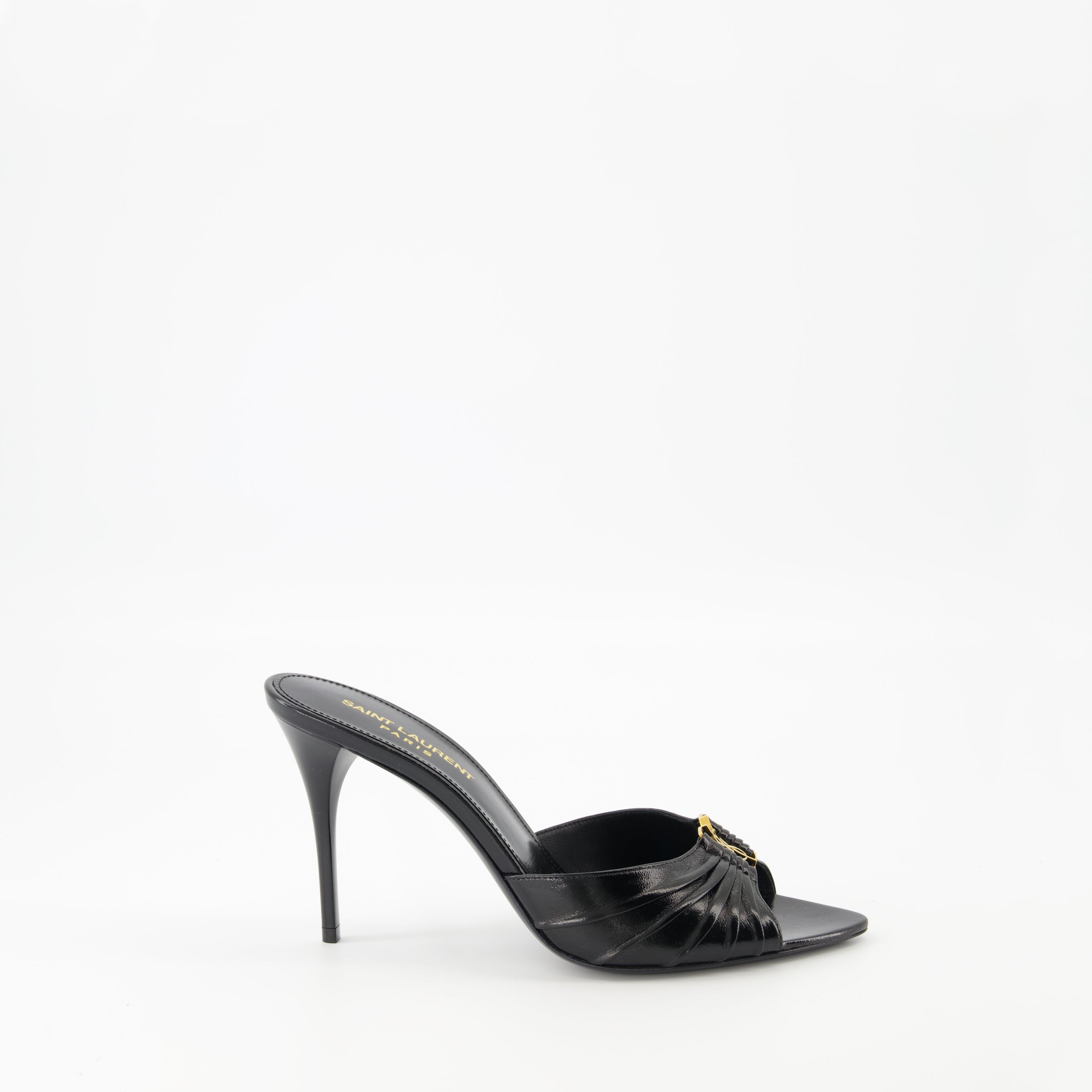 Babylone sandals, heeled sandals, Saint Laurent, black sandals, luxury footwear