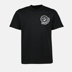Black T-shirt, Moncler logo tee, Ghost logo, Casual wear, Cotton t-shirt