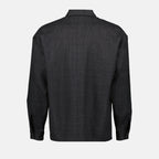 Prada jacket, grey shirt jacket, Autumn-Winter 2024, luxury wool jacket, men's outerwear