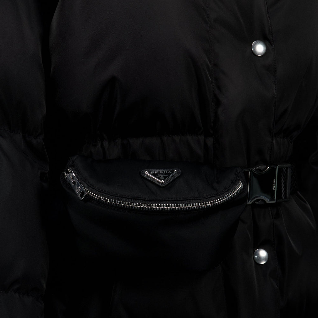 Re-Nylon 미디 패딩 재킷