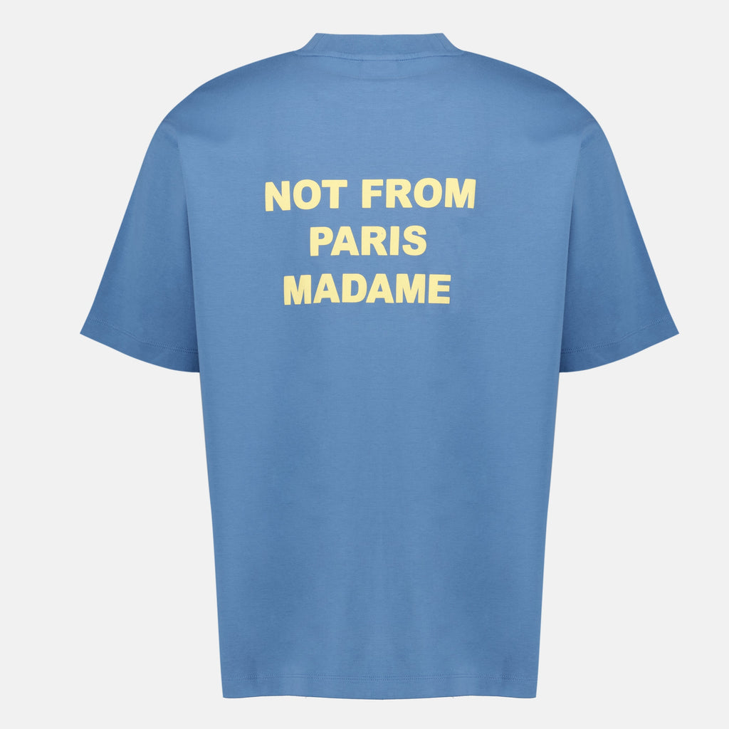 青いTシャツ「Not From Paris Madame」 - Drôle de Monsieur