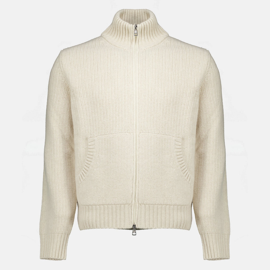 Cardigan en Laine Beige
