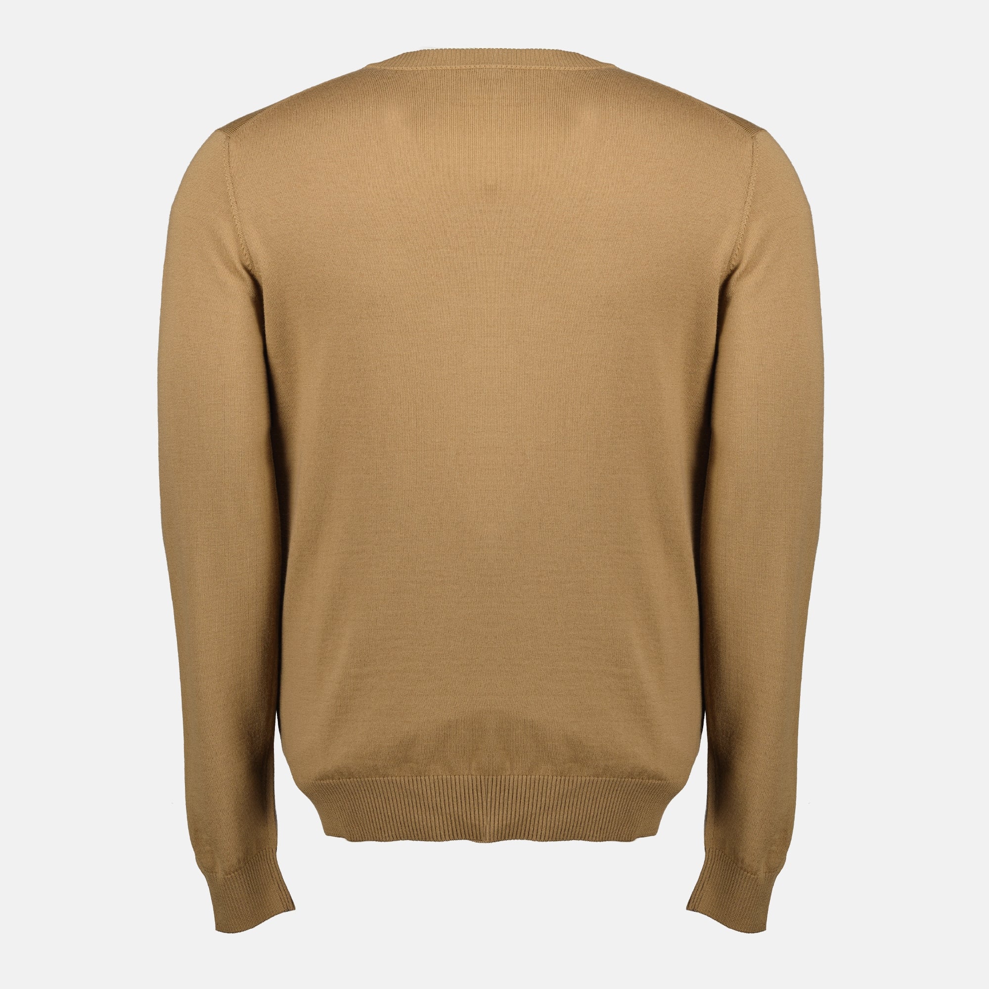 Image de pull en laine marron de Fendi pour hommes - Saison automne-hiver 2025 - Vue arrière