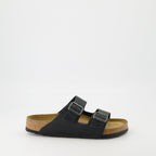 Image of Arizona Black Sandals by Birkenstock for Men - Season Spring-Summer 2025 - Right Side View