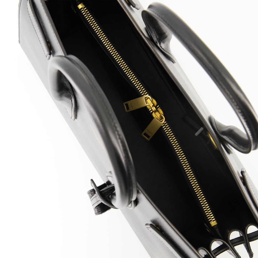 Saint Laurent Sac de Jour, black handbag, designer bag, luxury accessories, smooth leather handbag