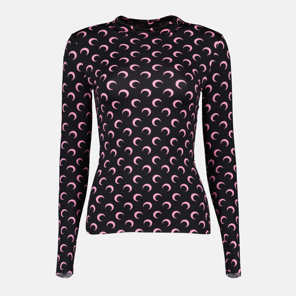 Marine Serre, jersey top, moon print, fall winter collection, women's fashion