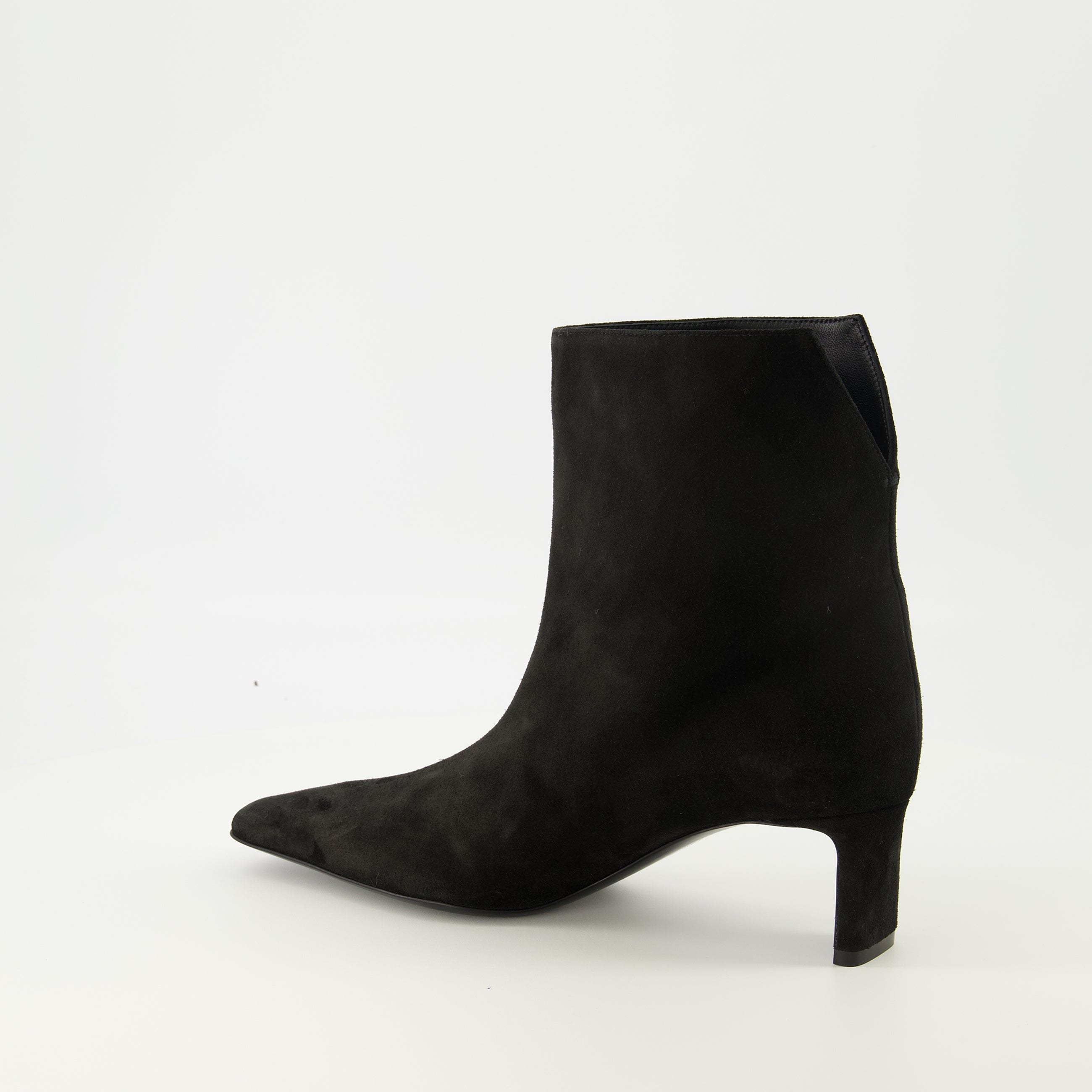 Khaite boots, Ona noir, calf leather, ankle boots, Fall-Winter collection