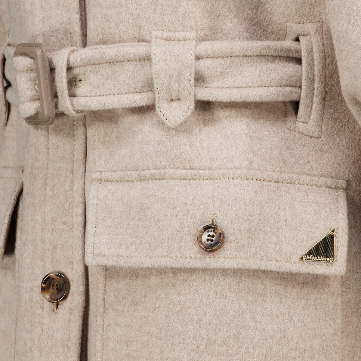 Kaschmirjacke mit Gürtel