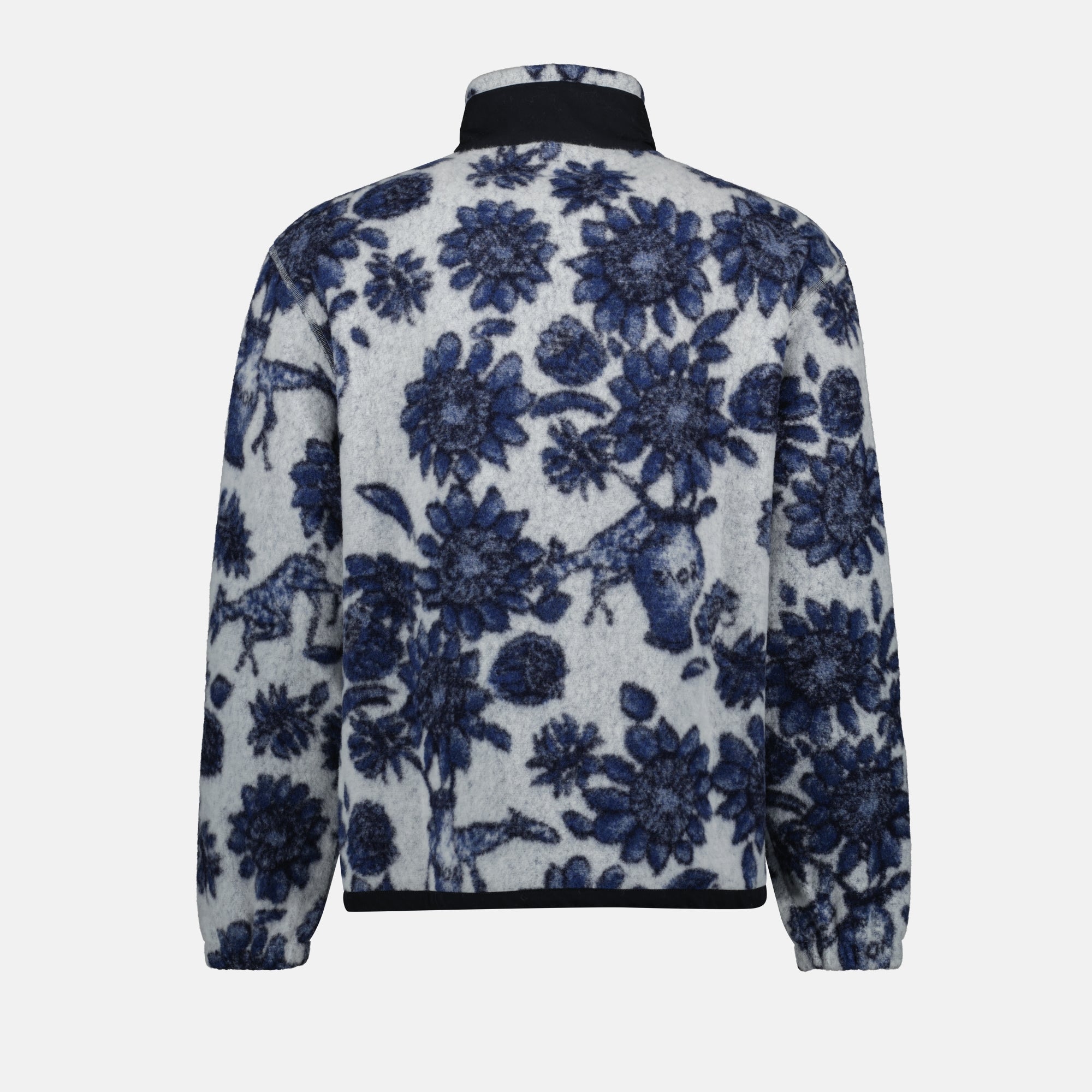 Dior sweatshirt, Hylton Nel sweatshirt, luxury wool sweatshirt, blue and white sweatshirt, contemporary fashion