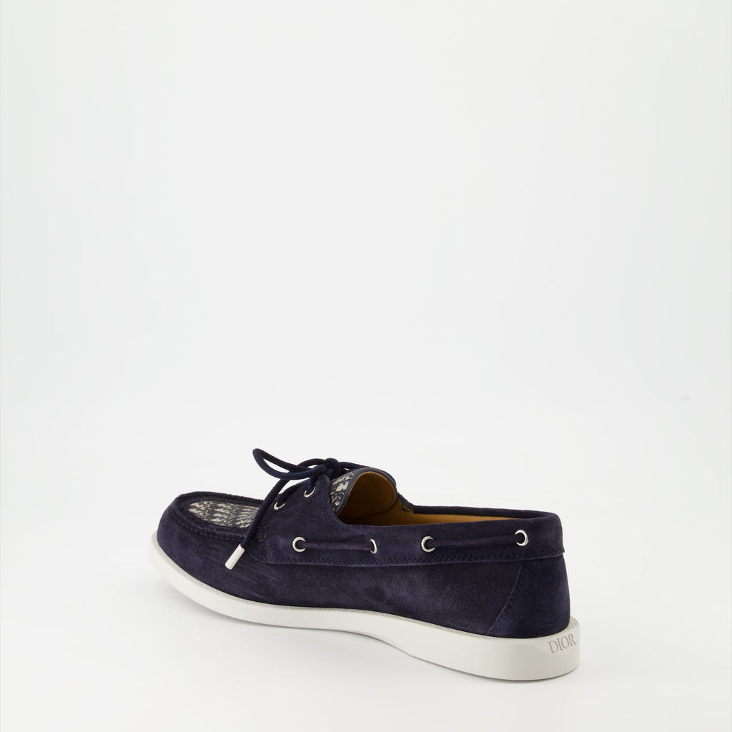 Granville Boat Shoes, Dior, Blue Suede Shoes, Luxury Footwear, Designer Boat Shoes