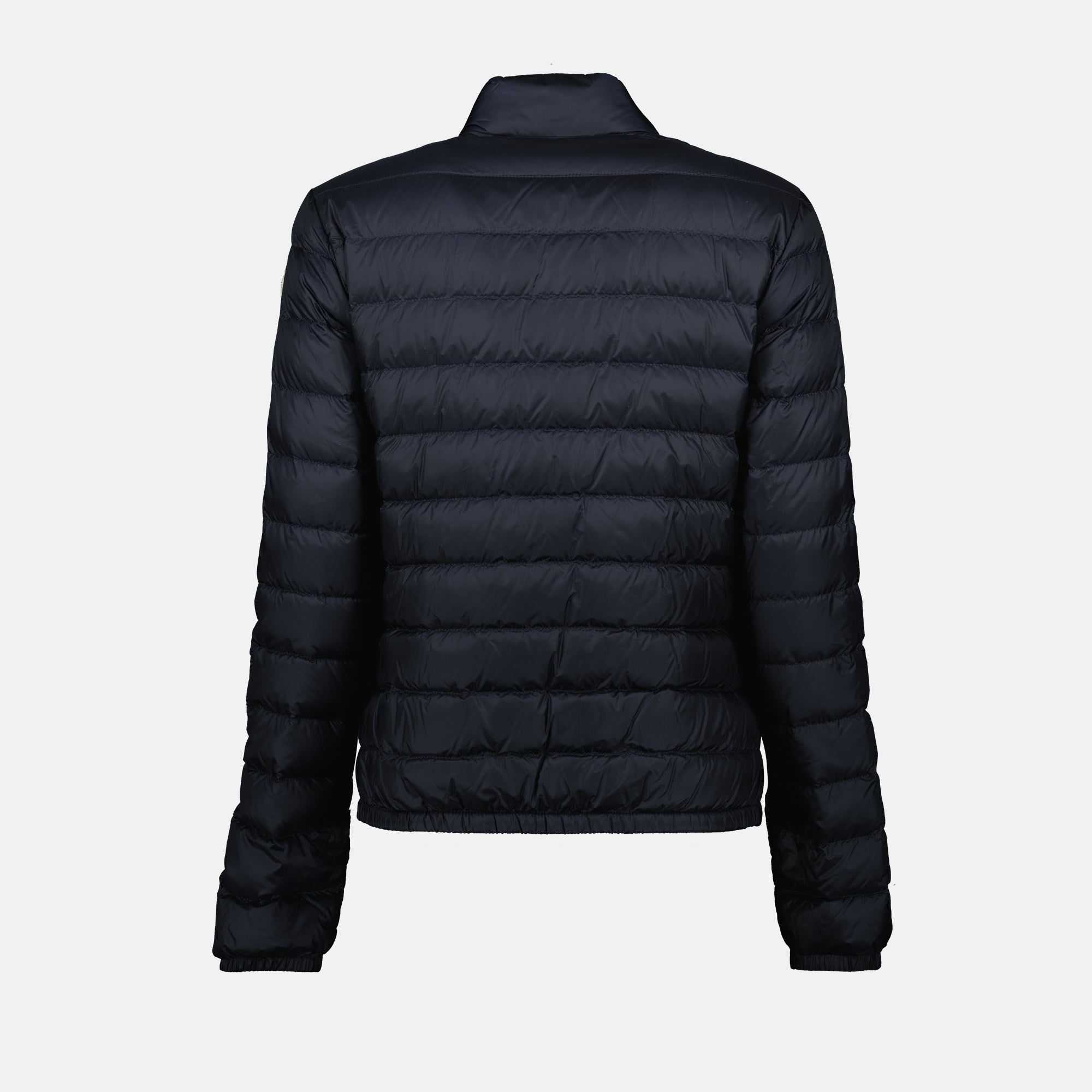 Moncler Lans Down Jacket, navy blue jacket, women’s outerwear, foldable design, luxury brand jacket