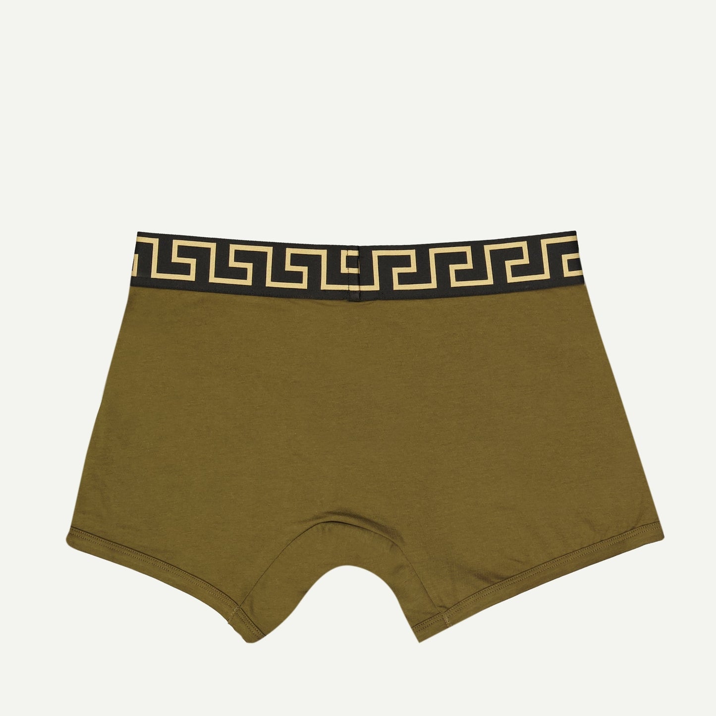 Versace boxer, Greca pattern, cotton elastane boxer, khaki boxer, autumn-winter collection