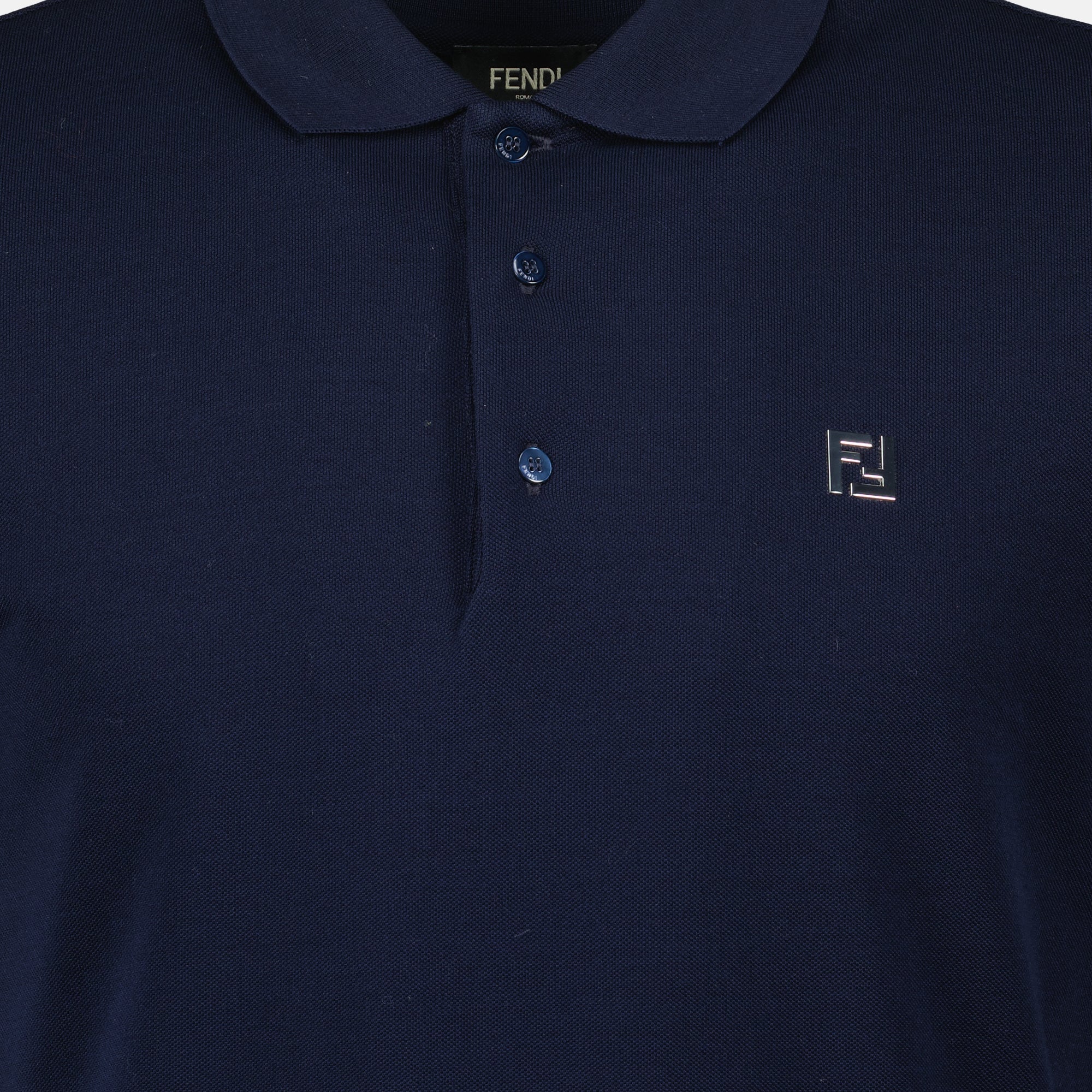 navy cotton polo fendi men 15618306015612