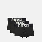 Imagen de bóxers negros de Diesel para hombres - Temporada Primavera-Verano 2025 - Vista frontal