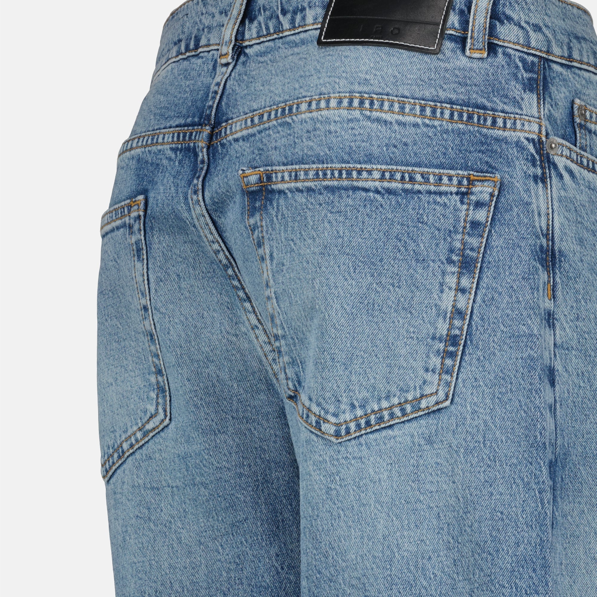 blue wide leg jeans, Doina jeans, men's jeans, casual denim, stylish fit