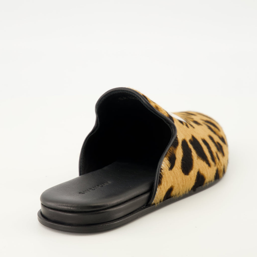 Givenchy mules, leopard print footwear, calf leather shoes, slip-on mules, Autumn-Winter collection