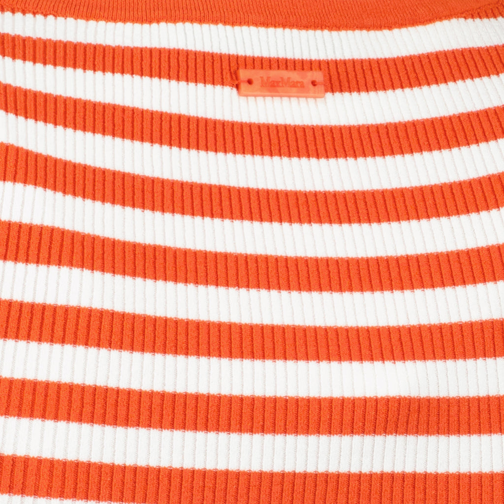 Imagen del top sin mangas de rayas acanaladas de Max Mara para mujeres - Temporada Primavera-Verano 2026 - Detalle Vista 1
