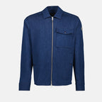 Moncler denim shirt, blue shirt, men's denim fashion, logo shirt, Spring-Summer collection