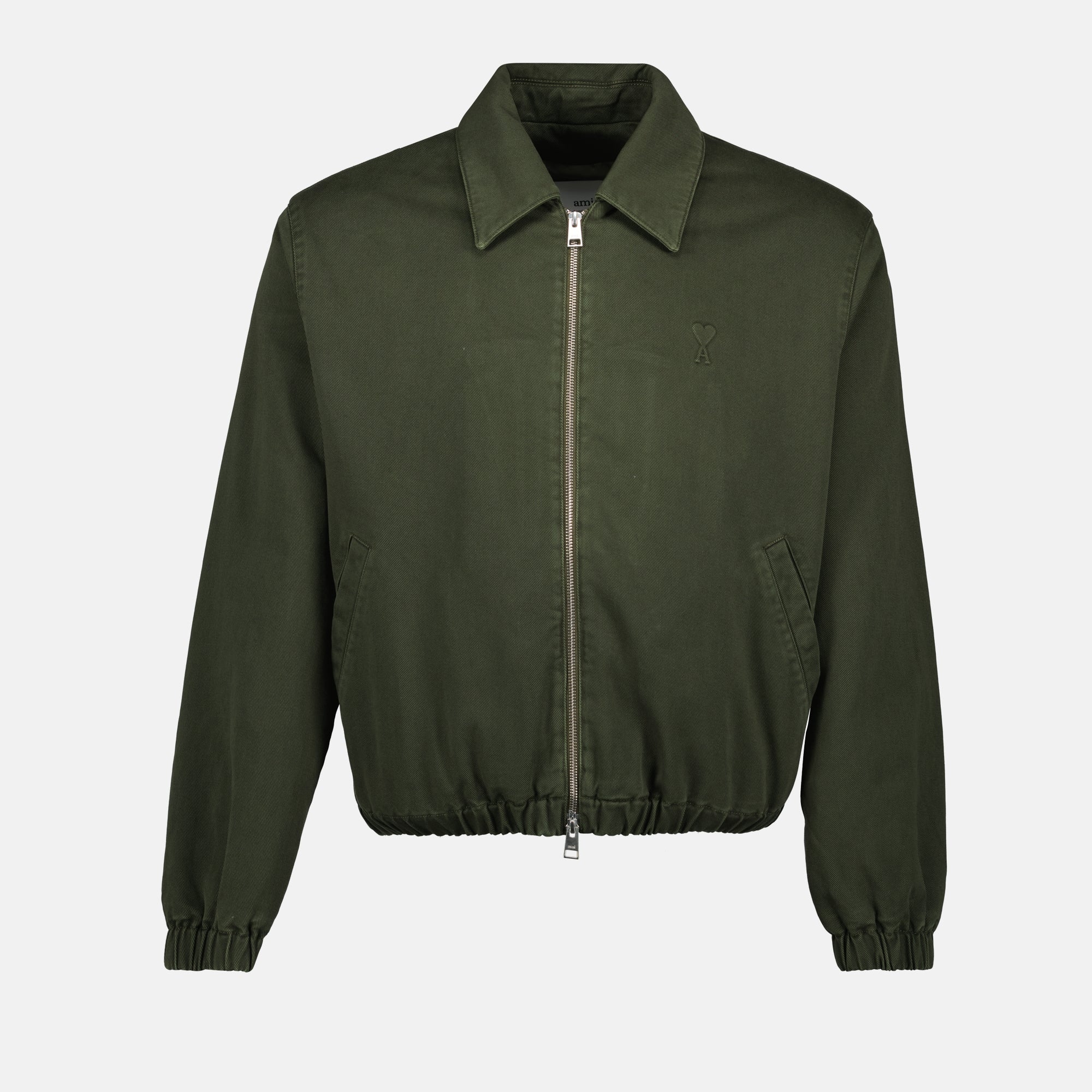 Bilde av Bomber Ami de coeur Kaki fra Ami PARIS for menn - Sesong Vår-Sommer 2025 - Frontvisning