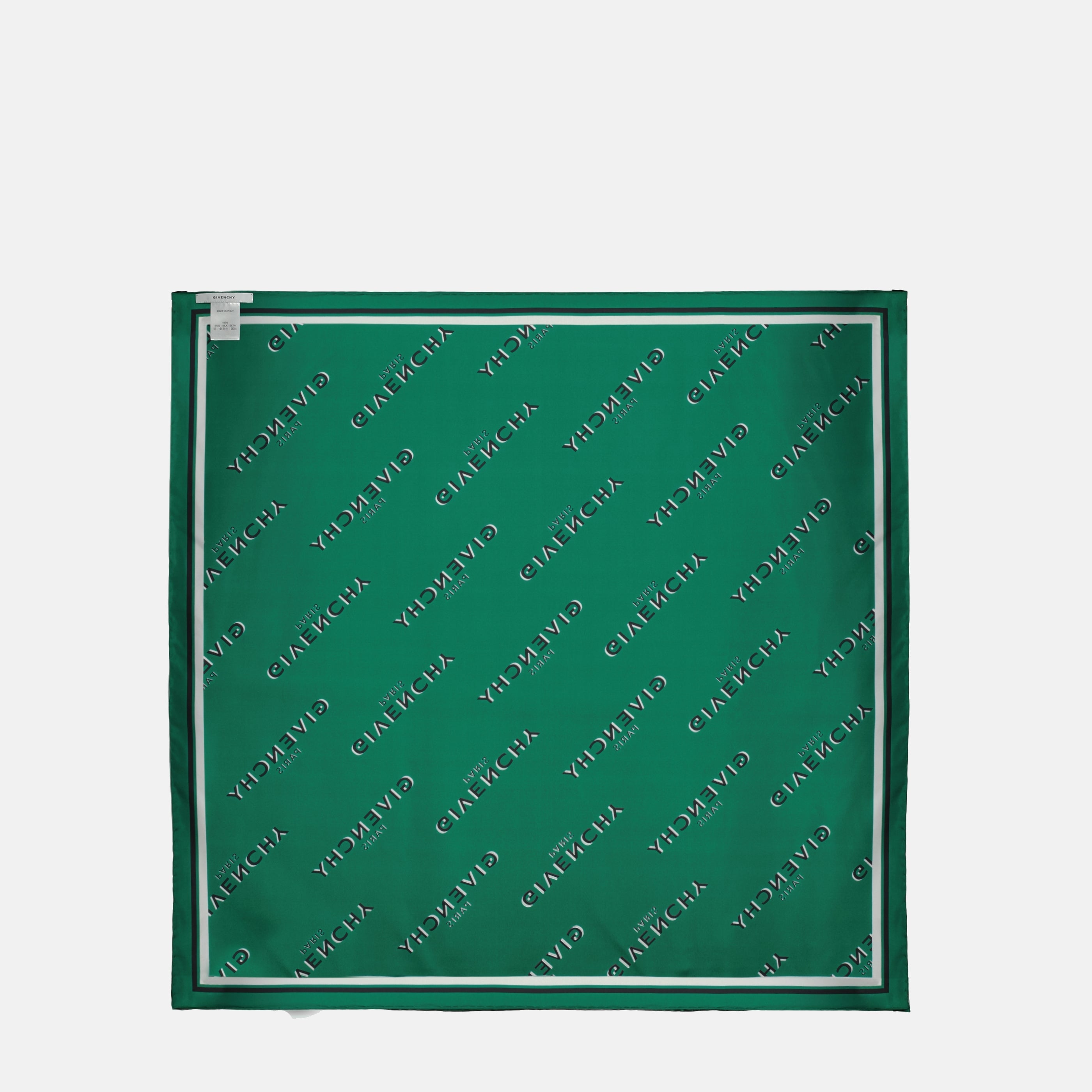Carré en Soie Shadow Vert