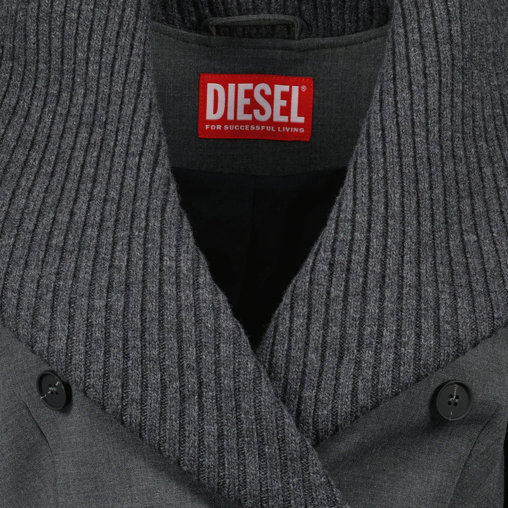 Image of G-olden Grey Short Jacket by Diesel for Women - Season Spring-Summer 2026 - Detail View 1