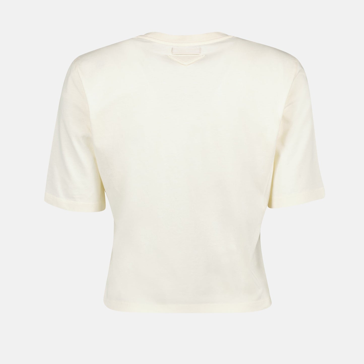 Prada T-shirt, beige T-shirt, logo T-shirt, luxury T-shirt, designer T-shirt