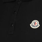 Moncler polo, black polo, women’s polo, luxury polo shirt, designer polo