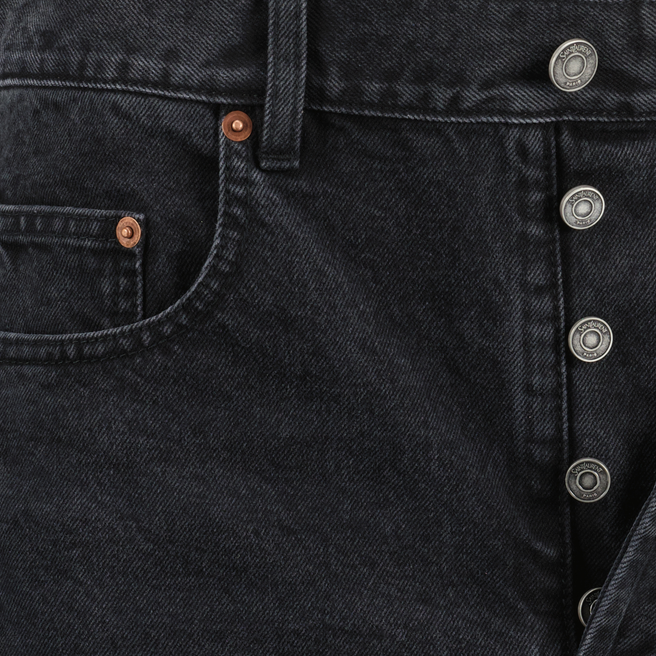 black denim jeans, carrot cut jeans, Saint Laurent denim, women’s jeans, stylish denim