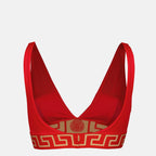Top de Bikini Triángulo Rojo