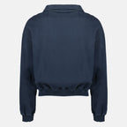 Sweatshirt med båthals i marineblått