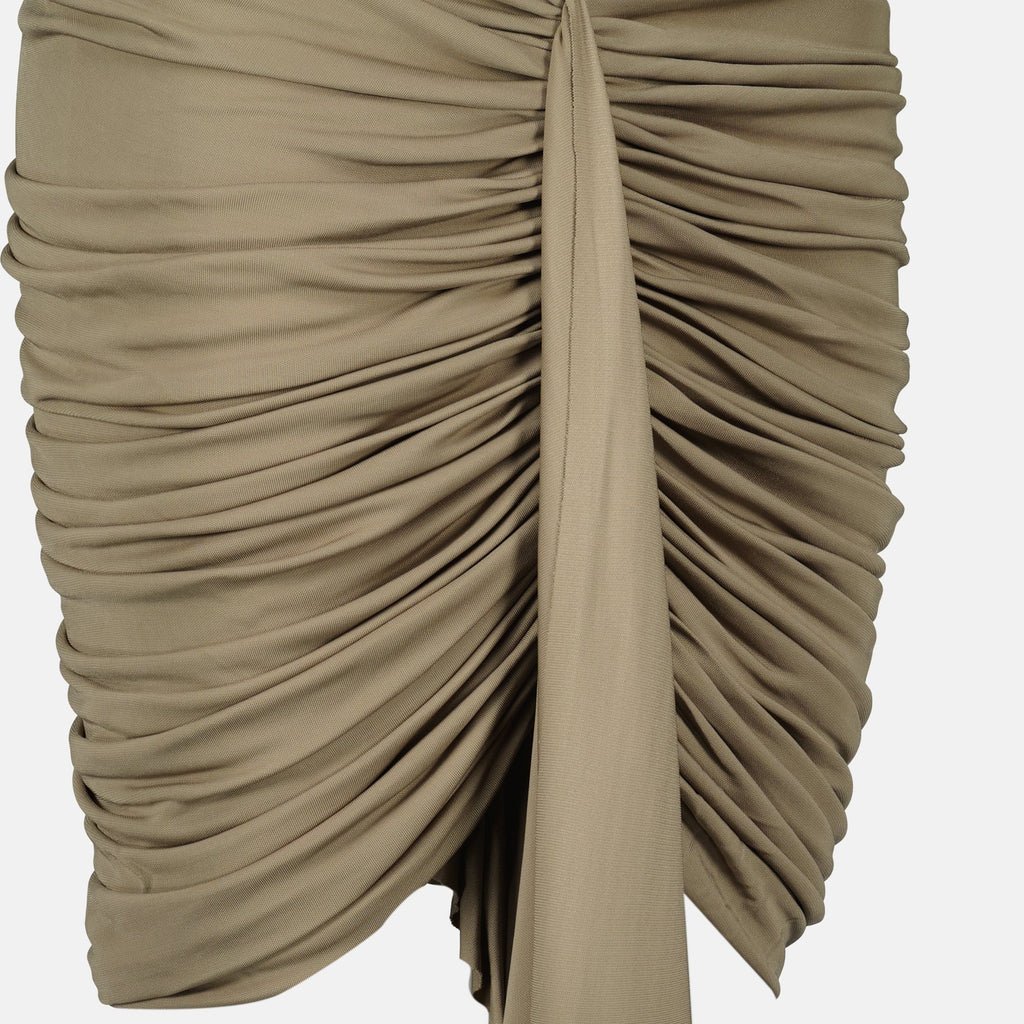draped skirt, Christopher Esber, vivenda, khaki skirt, jersey fashion