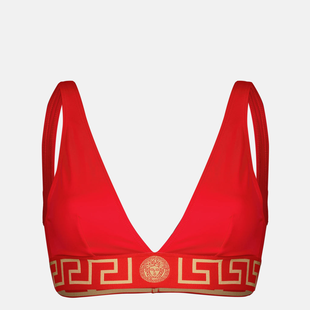 Top de Bikini Triángulo Rojo