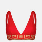 Top de Bikini Triángulo Rojo